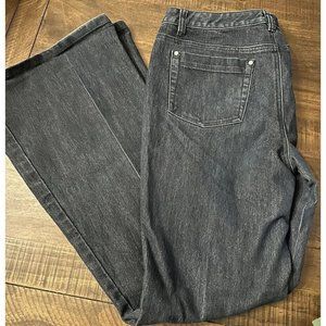 Michael Kors Women Jeans Size 8 Dark Wash Blue Jean Stretch Flared Bootcut